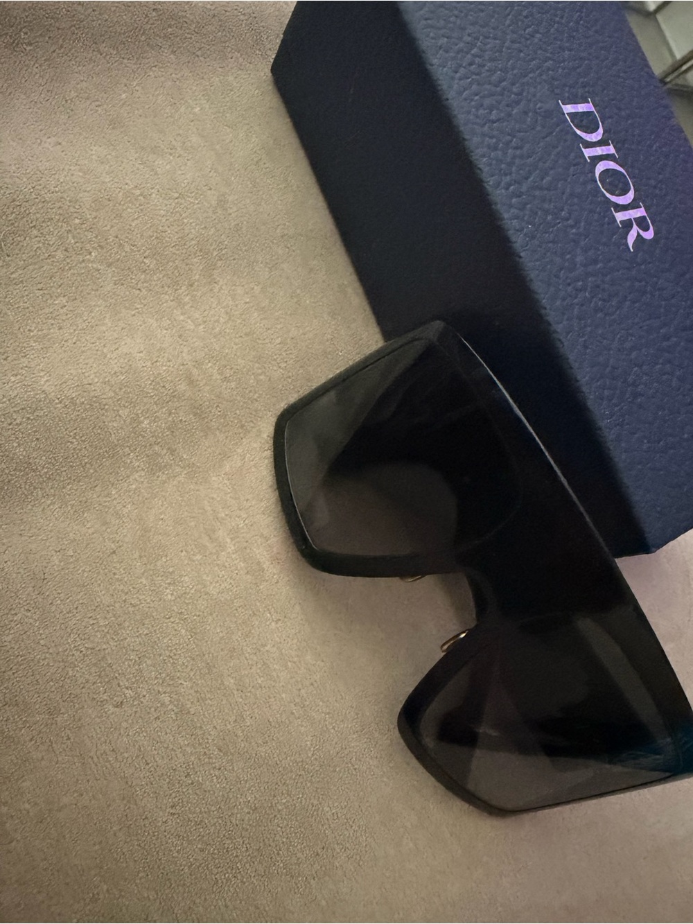 Dior Black Oversized Shield Sunglasses